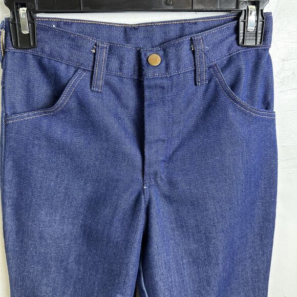 vintage wrangler boot flare jeans student size 27x34 deadstock 70s USA made - Picture 2 of 12